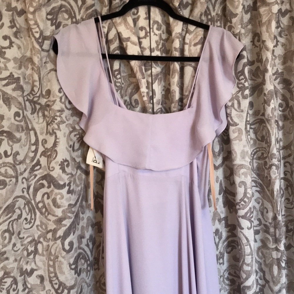 NWT Lavender Fame and Partners Long Wrap Dress, Size 6, wedding guest, prom - Picture 6 of 10
